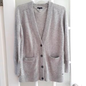 Vintage Tommy Hilfiger Silver Gray Cardigan-Size L
